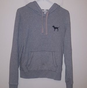 Womens XS PINK grey hoodie